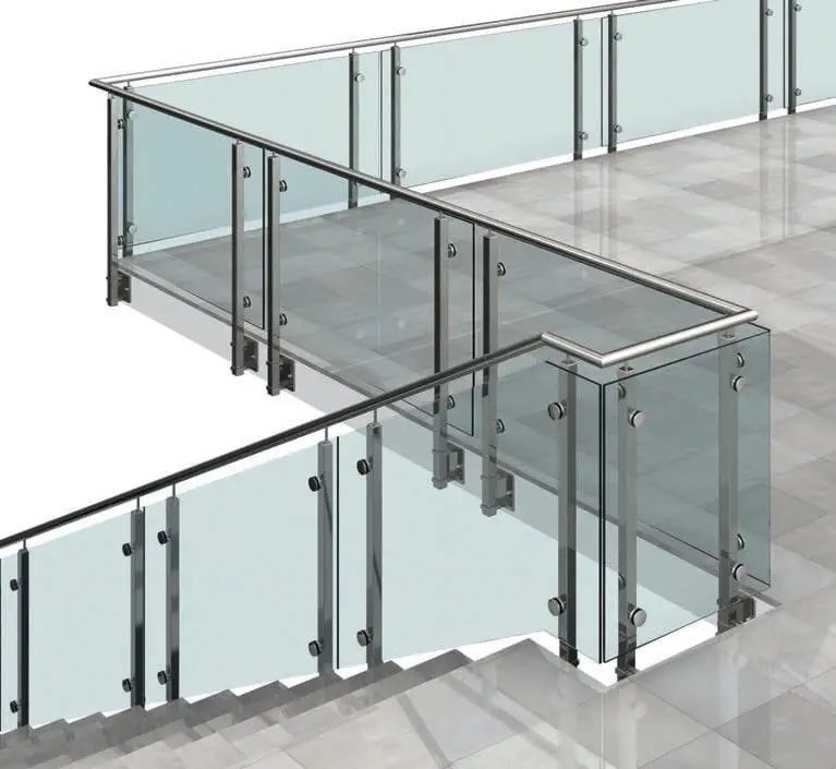 Hot sale Balcony Railing Post Stainless Steel Glass Balustrade Balustrade Design Systems