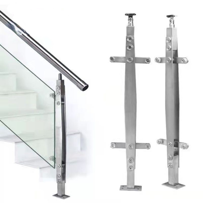 Good Quality Outdoor Glass Railing Balustrades Post Stainless Steel Stair Handrails Post for Mall