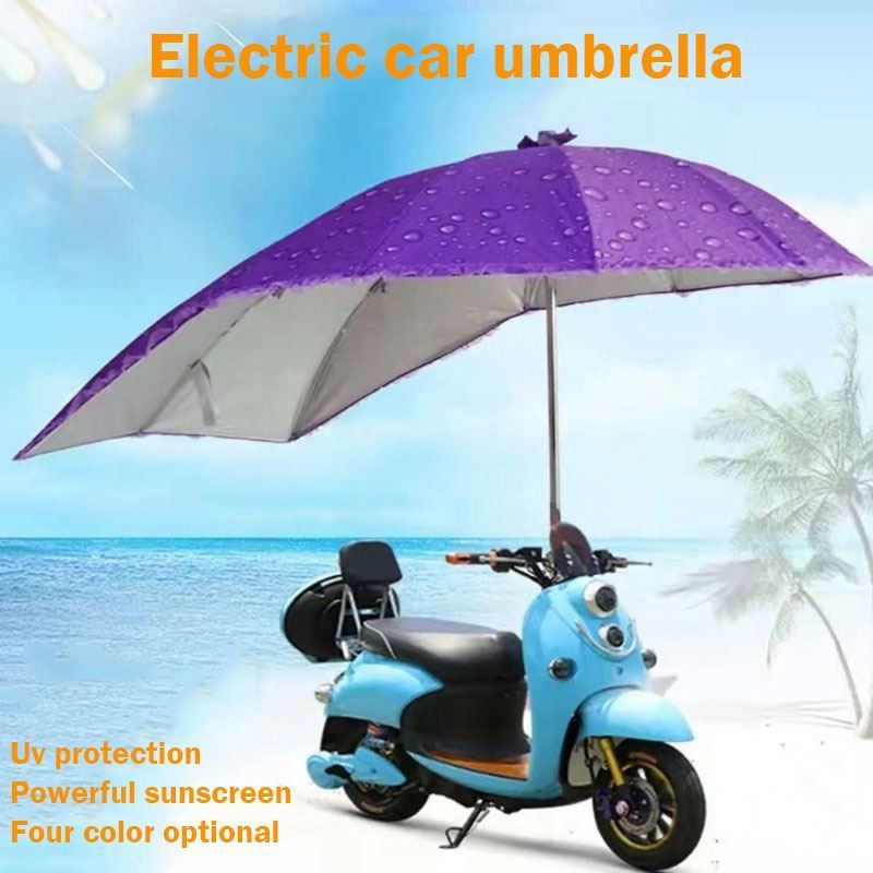 Factory wholesale strong sunscreen motorcycle electric scooter bike umbrella sun rain wind cover