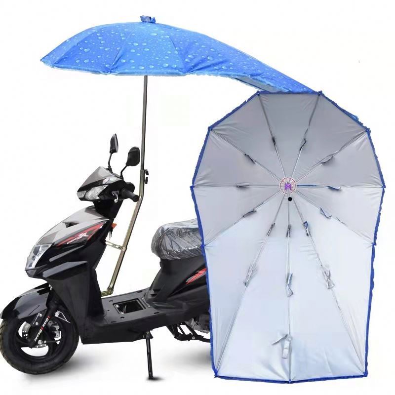 Factory wholesale strong sunscreen motorcycle electric scooter bike umbrella sun rain wind cover