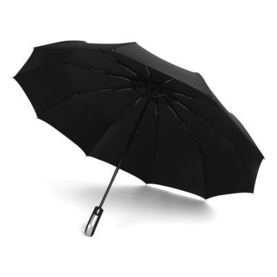 Umbrella 10 ribs auto open and auto close pongee/polyester custom logo business rain umbrella for outdoor gift