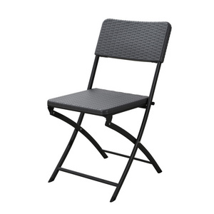 New Design HDPE Plastic Black Outdoor Folding Chair