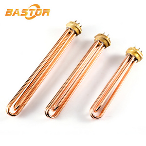 220v 380v 3kw 6kw 9kw electric tubular water nozzle brass immersion copper heating element