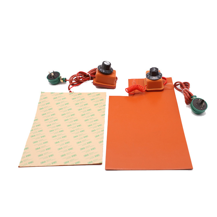 customized waterproof 220v 3d printer self-adhesive electric pad rubber heater flexible silicone