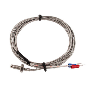 high temperature sensor stainless steel M6 M8 Screw probe E J K type thermocouple price