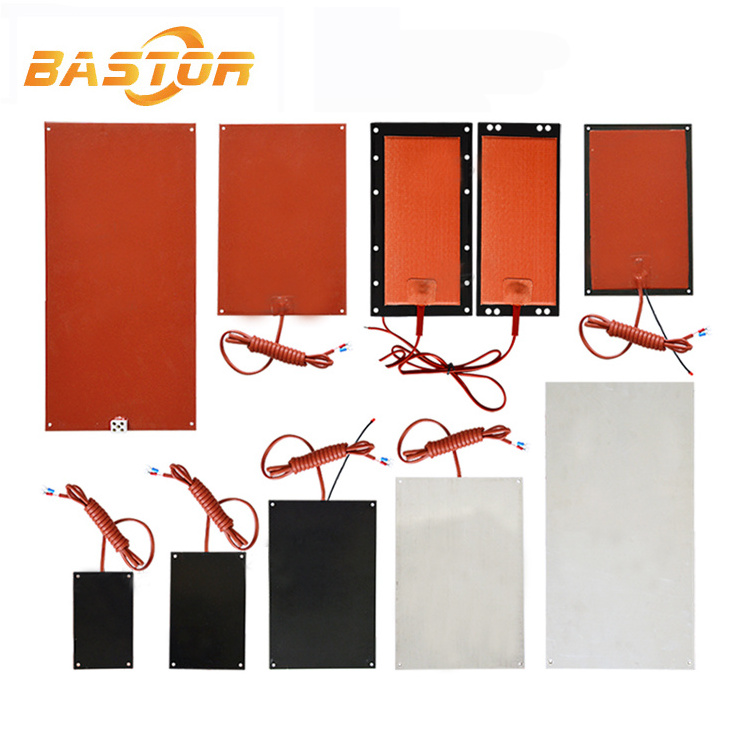 custom 12v 24v 220v industrial electric silicone rubber pad heater flexible industrial heater