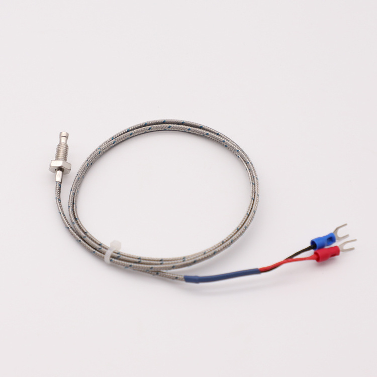 high temperature sensor stainless steel M6 M8 Screw probe E J K type thermocouple price