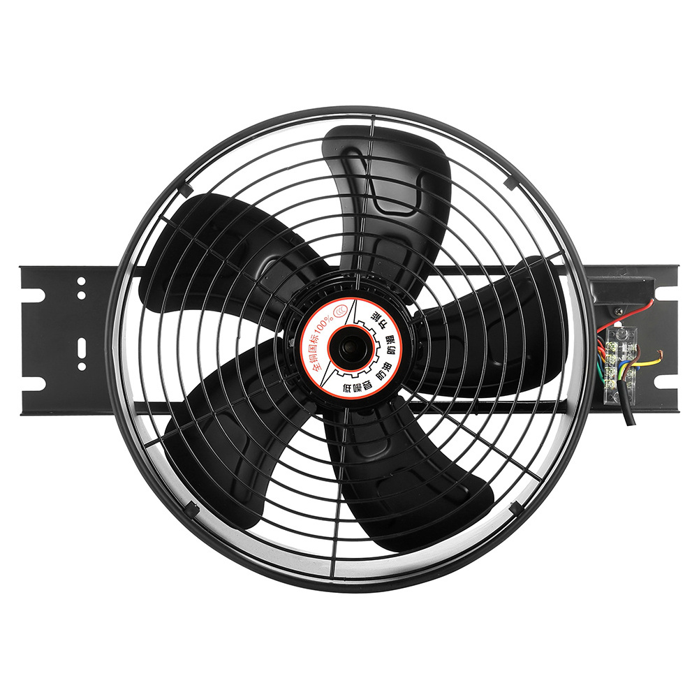 250mm Large Vehicle Strong Wind Speed Mounted Ventilation Air Cooling Heavy Duty Black Metal Automotive Fan