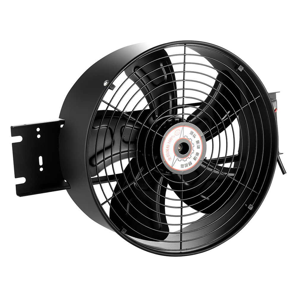 250mm Large Vehicle Strong Wind Speed Mounted Ventilation Air Cooling Heavy Duty Black Metal Automotive Fan