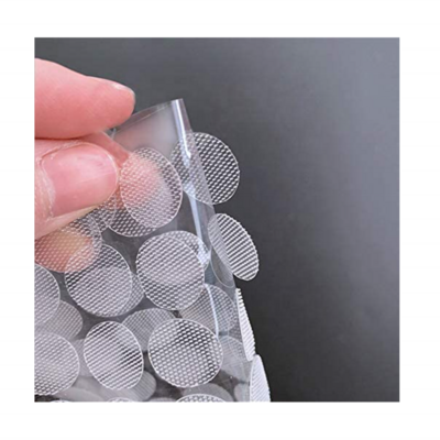 Sticky Dots Adjustable Transparent valcro dots Clear Hook and loop Dots Nylon white Injection valcro coin hook loop coins