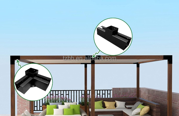 3-Way Right Angle Corner Bracket louvered pergola kit  free standing pergola kits bunnings Pergola Fence Kit