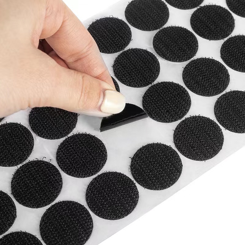 Round Dot Velcroes Customized Nylon self- adhesive Hook And Loop Dots Circle Hook And Loop dots