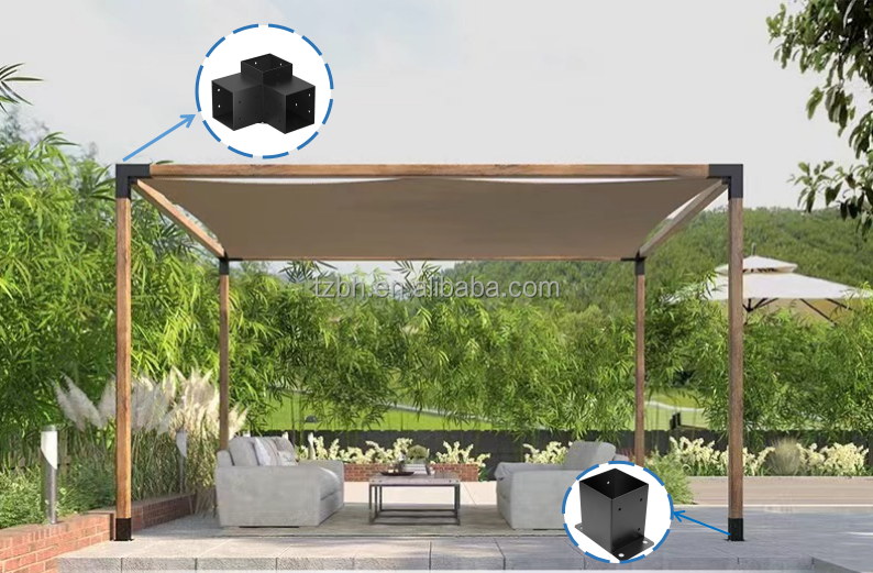 3-Way Right Angle Corner Bracket louvered pergola kit  free standing pergola kits bunnings Pergola Fence Kit