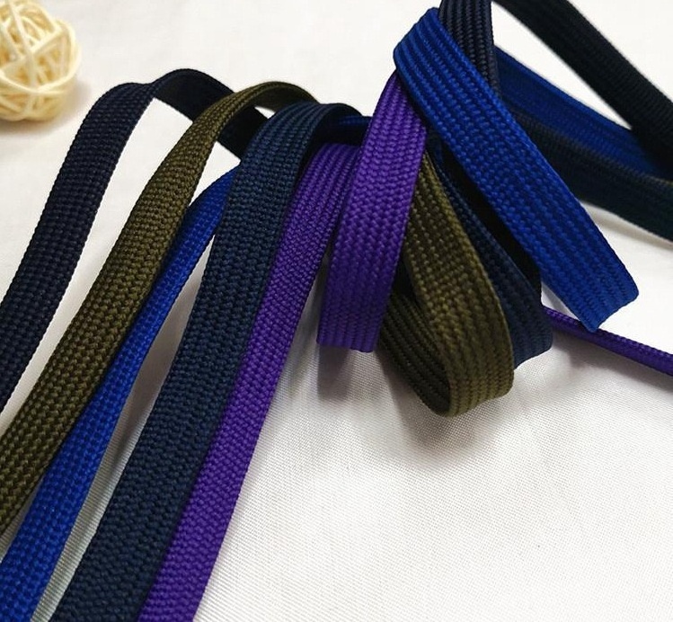 Braided Polyester Flat Draw String Polyester Flat Draw String Draw Cord