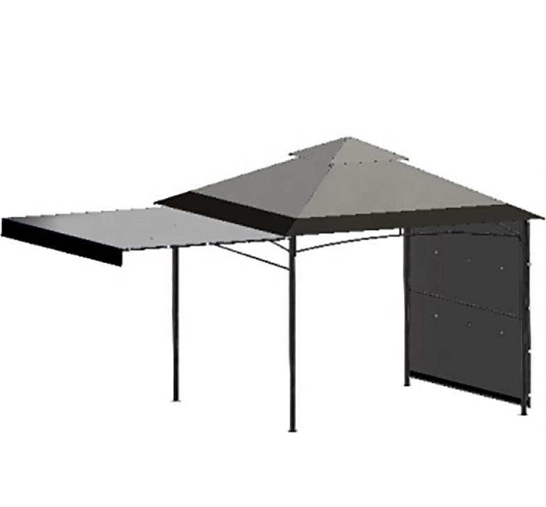 Sunshade Canopy  Steel Waterproof Gazebo Soft Top Retractable Awning Garden Gazebos 10x10 ft Pavilion