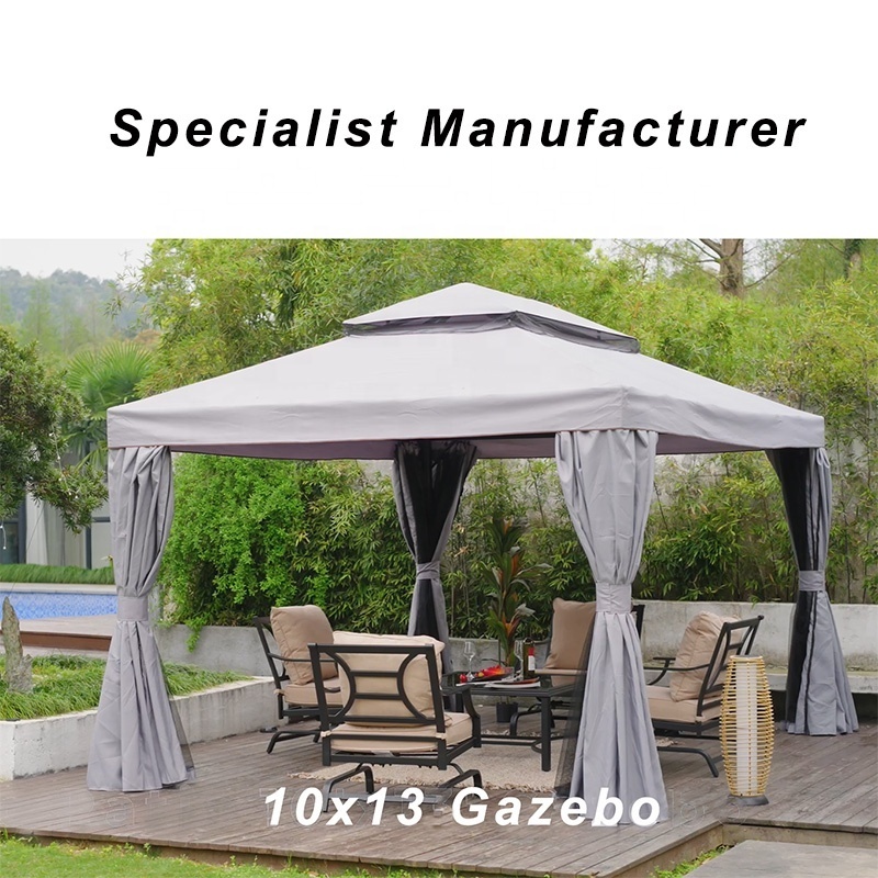 L4x3 Outdoor Furniture Garden Gazebos For Shade And Rain With Mosquito Net