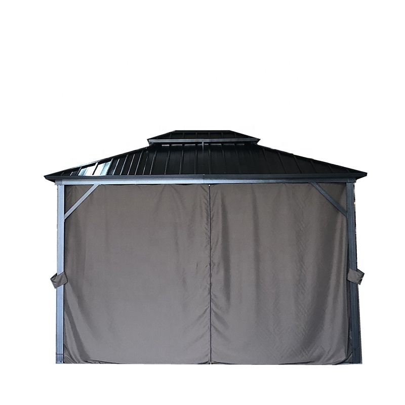 12x10 ft Garden Heavy Duty Pavilion With Mosquito Net Waterproof Gazebo Outdoor