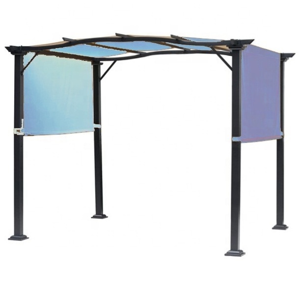 L Sunshade Garden Outdoor Soft top Waterproof Retractable  Canopy 3x3 4x4 Factory Hot sale Pergola Gazebo