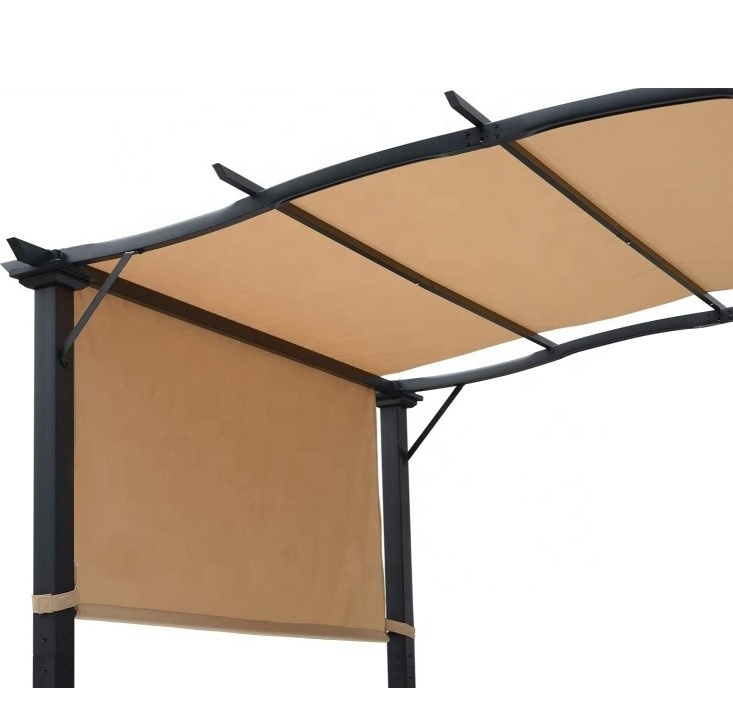 L Sunshade Garden Outdoor Soft top Waterproof Retractable  Canopy 3x3 4x4 Factory Hot sale Pergola Gazebo