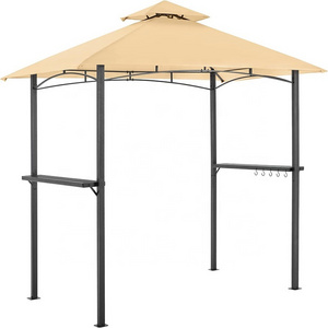 8x5 ft Grill Gazebo Outdoor Waterproof Double Tiered BBQ Steel Barbecue Gazebo