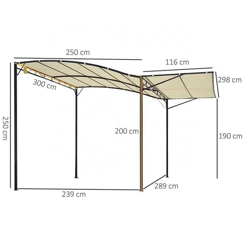 Cheap Sunshade Adjustable Awning Steel gazebos garden gazebo manufacturer