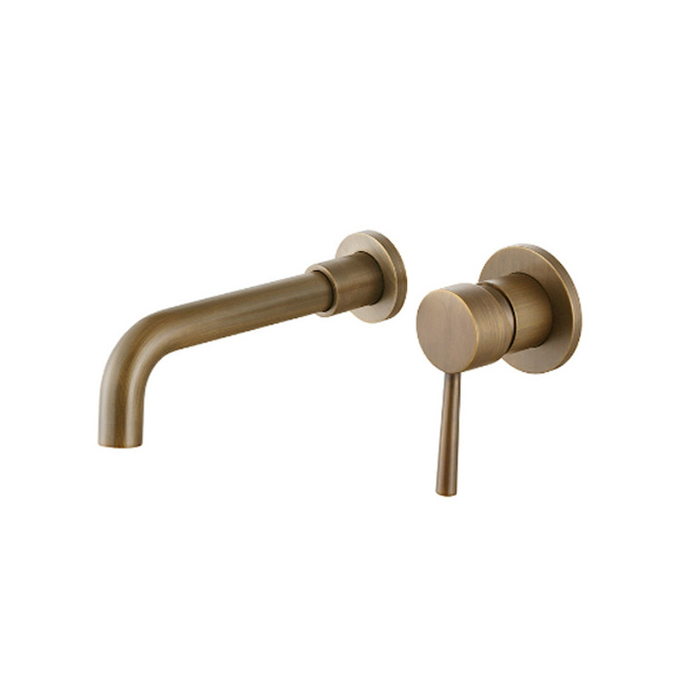 Hotel Bathroom Faucet Brass Single Handle Antique In Wall Faucet Taps