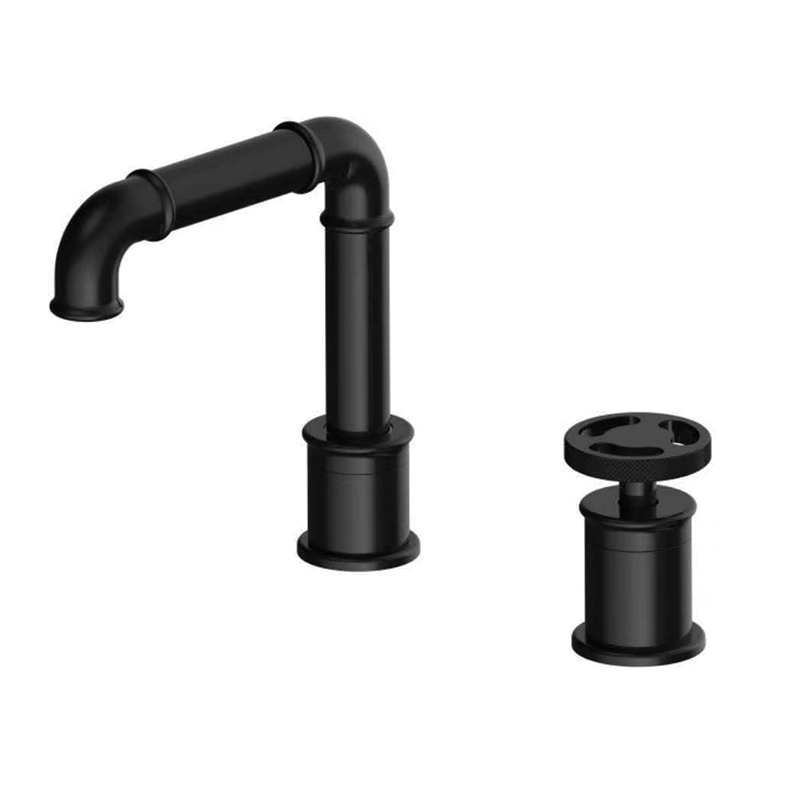 5 Pcs Side Matte Black Deck Mounted Hole Designer Tub Tap Bathtub Bath Sink Faucet