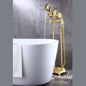 Luxury Animal Style Floor Free Standing Bathtub Faucet Shower Taps For Hotel