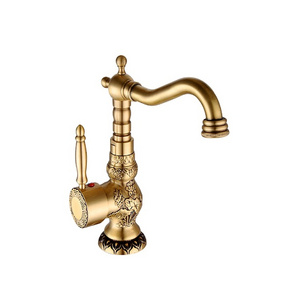 Hot Sale European Style Single Lever Antique Brass Kitchen Faucet Flexible Hose