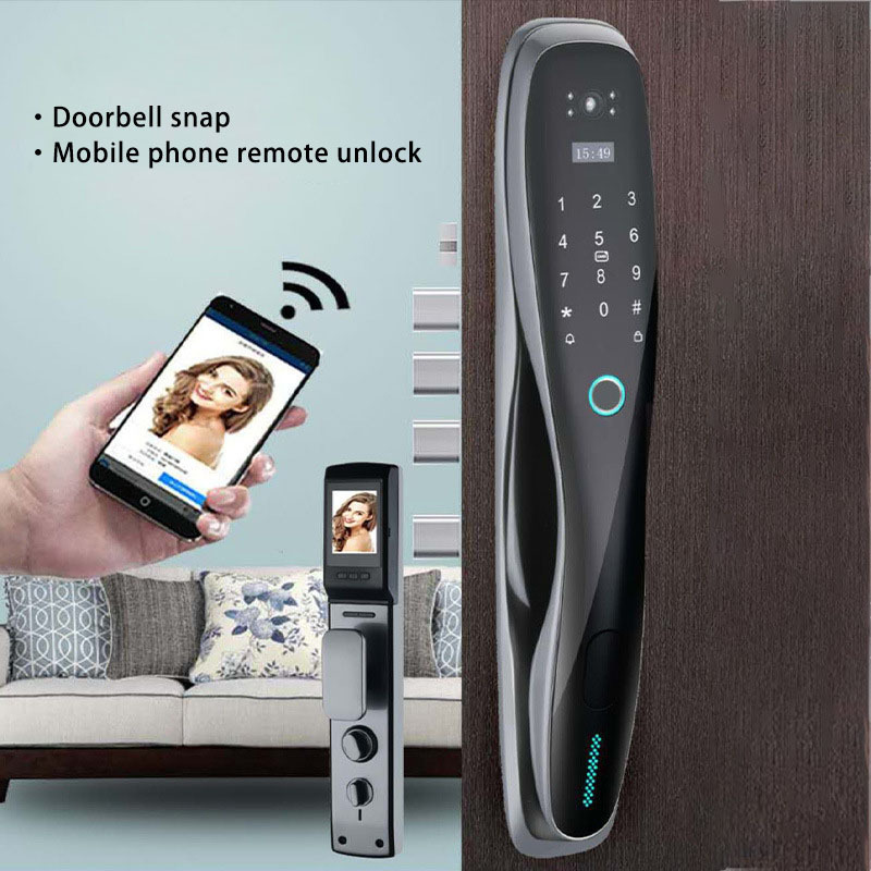 Lock Smart Door Hotel Electronic Security Fingerprint Digital System Lock Wifi Intelligent Double Handle Home Smart Door Lock