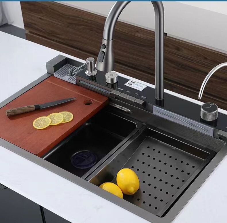 New Design Waterfall Kitchen Sink Stainless Steel Sinks Function Kitchen Multi-functional Sink