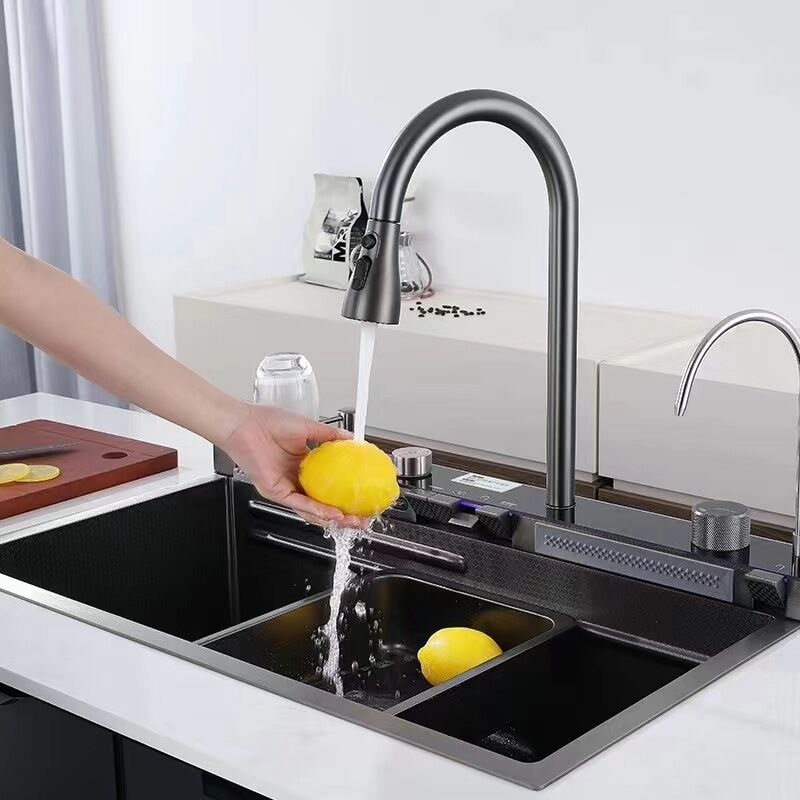 New Design Waterfall Kitchen Sink Stainless Steel Sinks Function Kitchen Multi-functional Sink