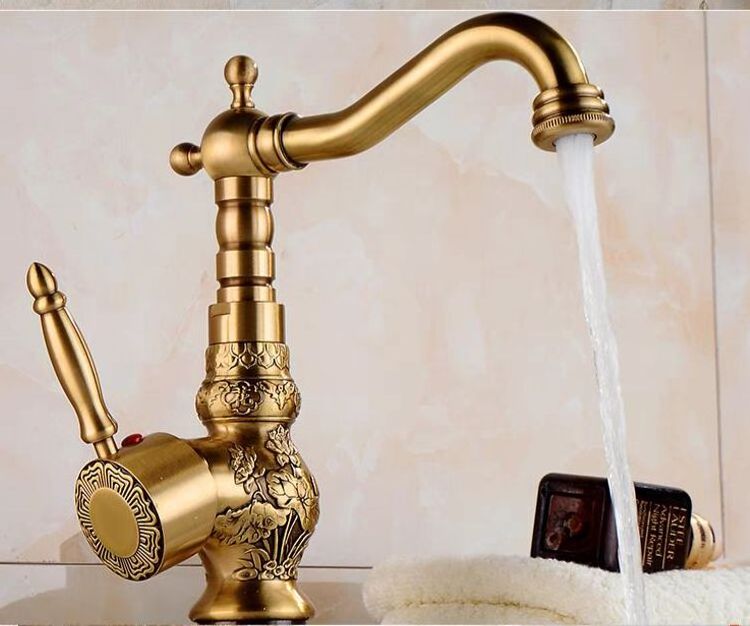 Classic Antique Faucet Bathroom Sink Faucets Cold And Hot Water Tap Basin Mixer Faucet