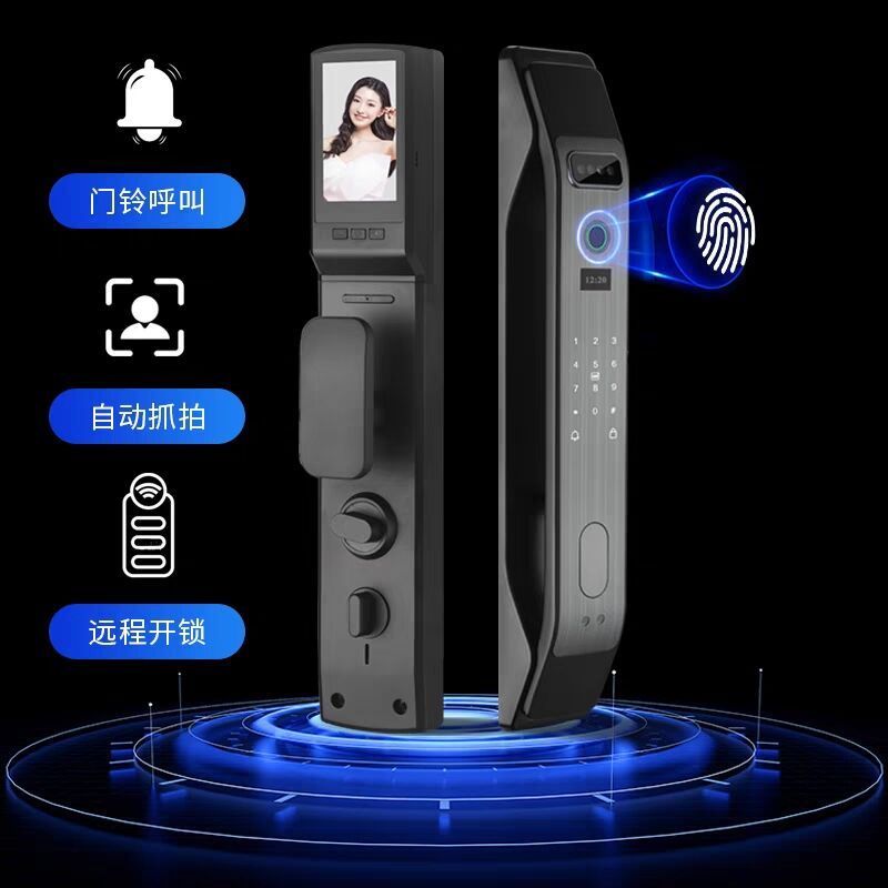 3D Face Recognition Smart Door Lock Fingerprint Keyless Smart Door Handle Lock