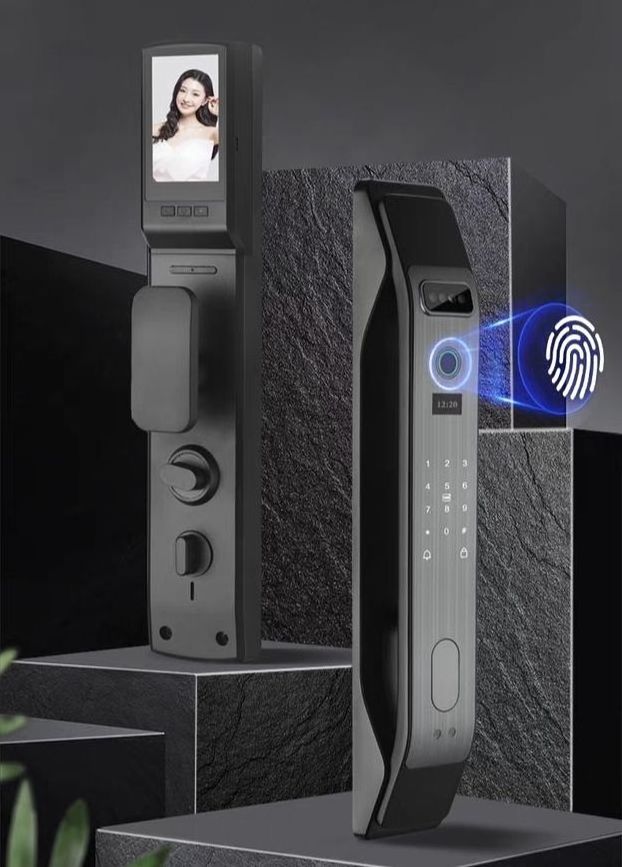 3D Face Recognition Smart Door Lock Fingerprint Keyless Smart Door Handle Lock