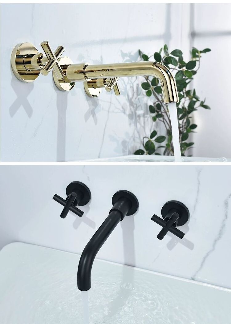 Wall Mounted Bathroom Basin Mixer Faucets Low Price Bathroom Faucet 360 Degree Rotary Faucet Head