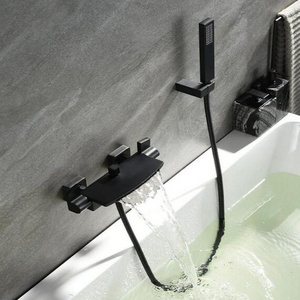 Hot Sale Wall Mounted Bathroom Sanitary Ware Bathtub Faucet Solid Brass Waterfall Bathtub Faucet For Bathtub