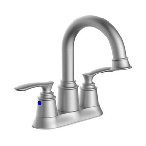 Brushed Nickel Widespread Bathroom Faucet 2 Handle Bathroom Sink Faucet Taps