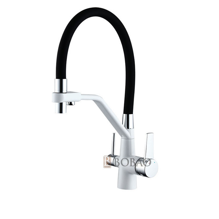 Brass Purifier kitchen faucet Black Chrome Color Pull Down Kitchen Faucet