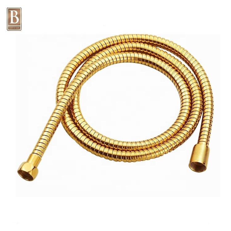 High-quality Bathroom Accessories Zirconium Gold Flexible Shower Hose