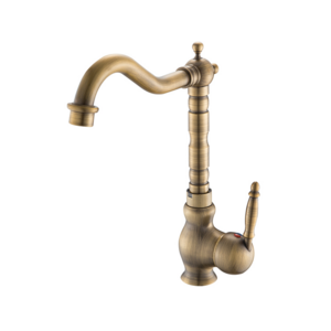 Classic Basin Sink Faucet Antique Brushed Bronze Taps Single Handle Brass Kitchen Faucet