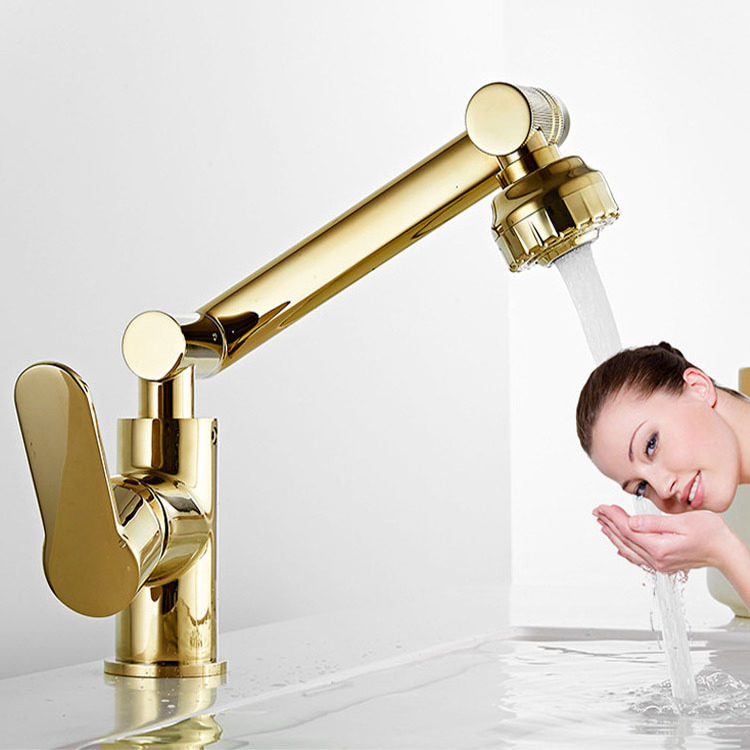 High Quality Bathroom 360 Degree Rotating Basin Faucet Brass Faucet Spray Head Water Taps