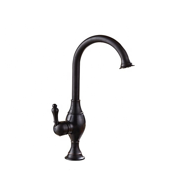 European Oil Rubbed Bronze Finished Black Color Sinks Mixer Tap Brass Kitchen  Faucets