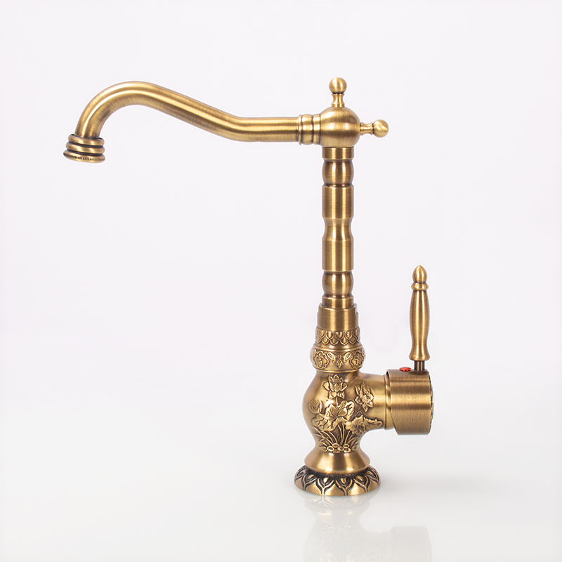 european style producing antique brass tap fittings washbasin mixer bathroom sinksbasin gold one hole faucet