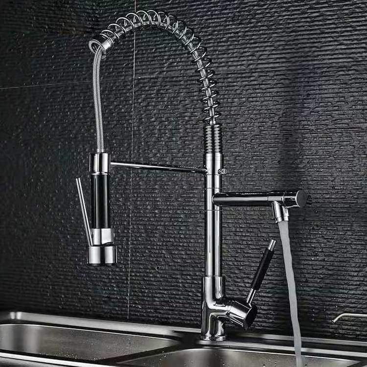 Pull Out Flexible Pre Rinse Spray Water Spring Kitchen Faucet For Business