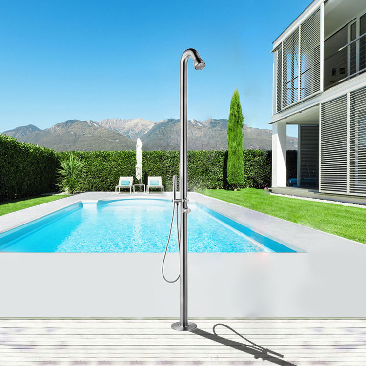 Beach Garden Home Brushed Outdoor Shower set Stainless Steel  Stand Big Swimming Pool Outdoor Shower