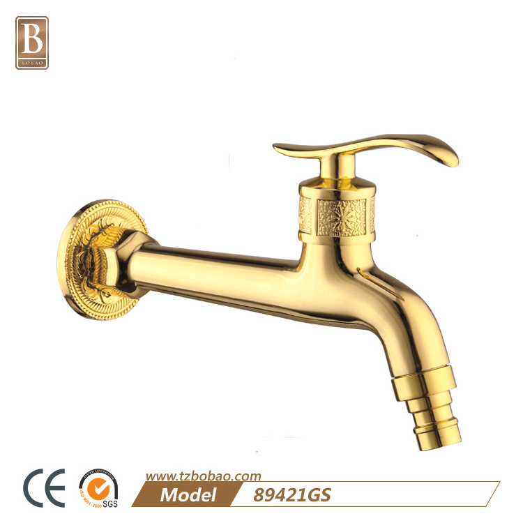 Wall Mounted Water Tap Garden Antique Brass Washing Machine Faucet