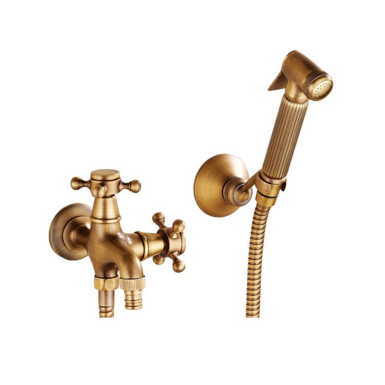 Bathroom brass hand good quality bathroom bidet spray shower set brass shattaf set bathroom hand shower