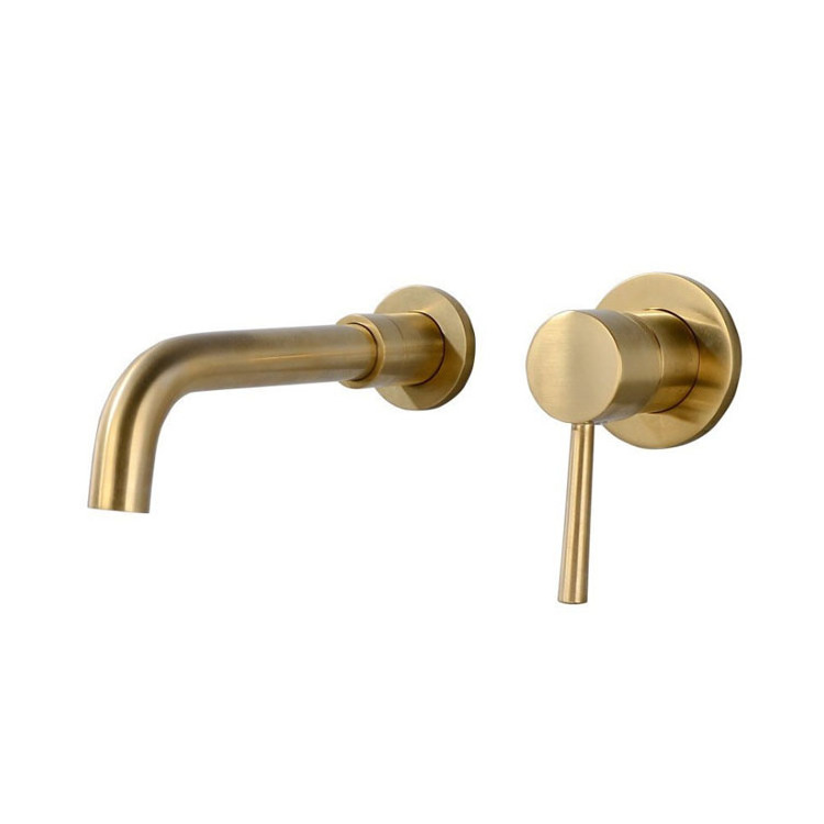 Hotel Bathroom Faucet Brass Single Handle Antique In Wall Faucet Taps