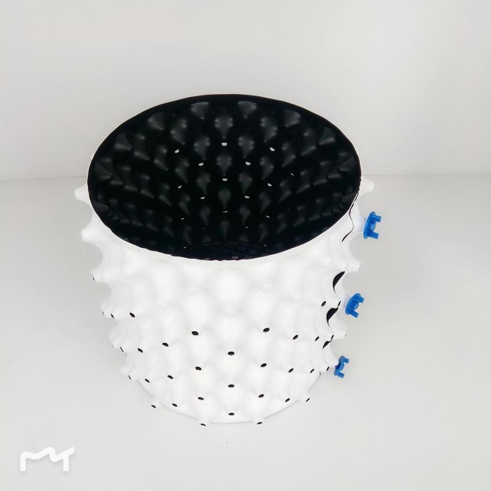 Outside white inside black 3 gallons 12 liter air breathable planter pots